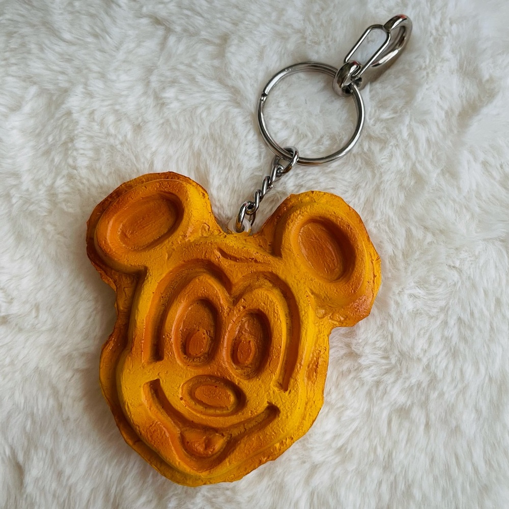 Disney parks Mickey waffle keychain :)